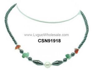 Semi precious Chip Beads Hematite Beads Stone Chain Choker Fashion Women Necklace